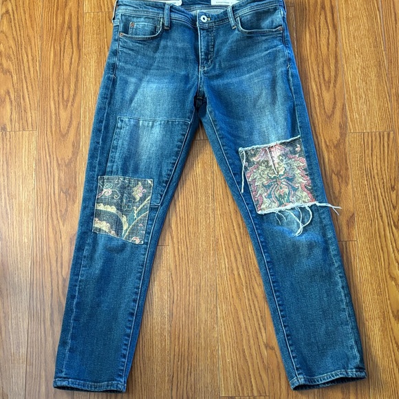 Pilcro and the Letterpress Denim - ANTHROPOLOGIE - PILCRO AND THE LETTERPRESS - PATCHWORK BOYFRIEND JEANS